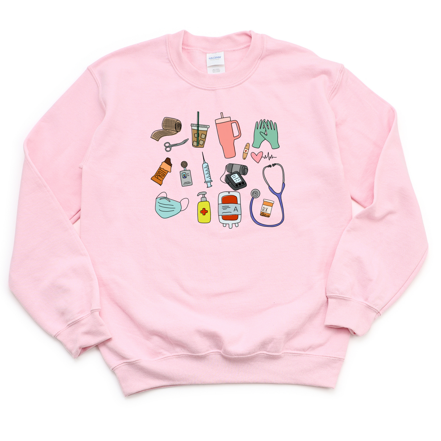 Healthcare Doodles Crewneck