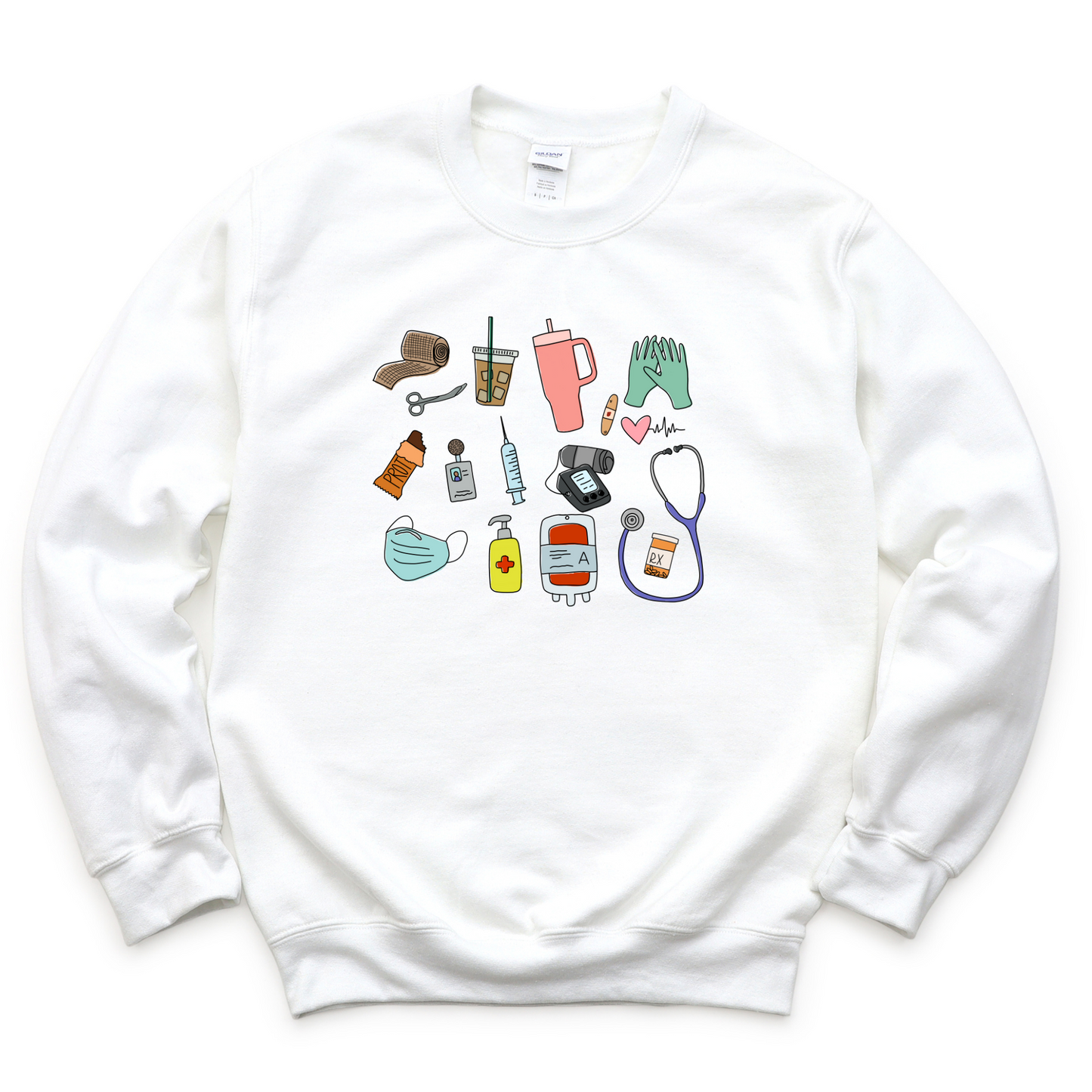 Healthcare Doodles Crewneck