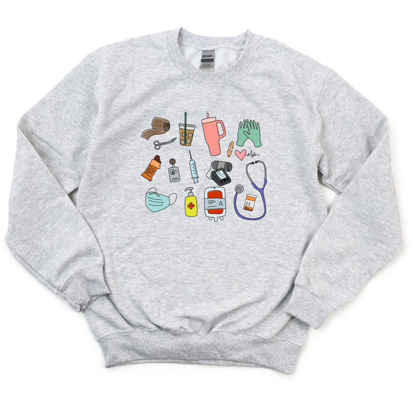 Healthcare Doodles Crewneck