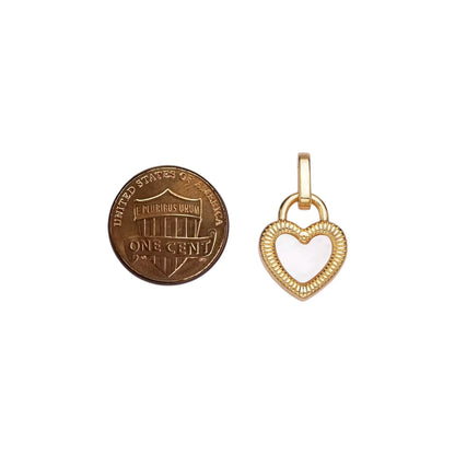 24K Gold Filled Double Sided Heart Lock Pendant/Charm