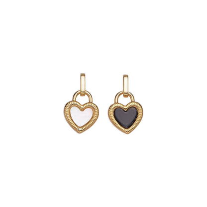 24K Gold Filled Double Sided Heart Lock Pendant/Charm