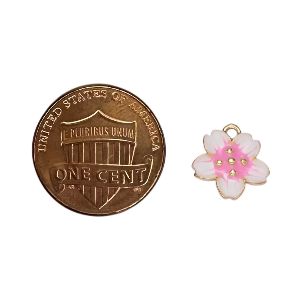 14K Gold Filled Cherry Blossom Mini Charm