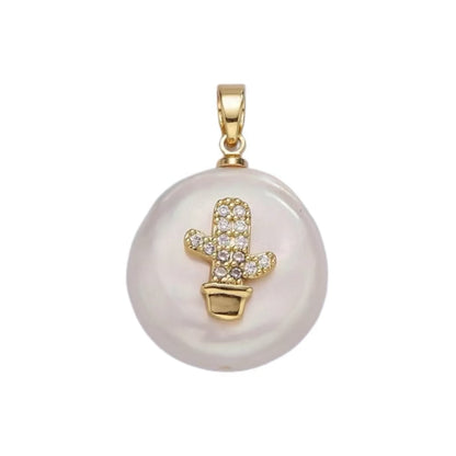 14K Gold Filled Cactus Pearl Pendant