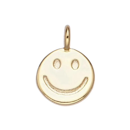 16K Gold Filled Mini Smiley Face Pendant/Charm