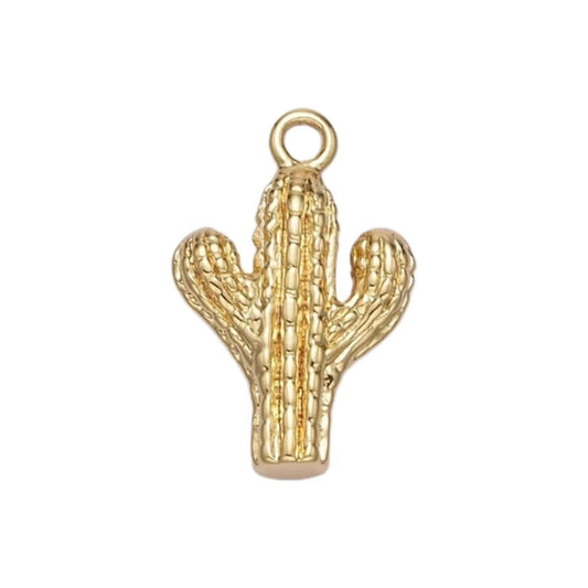 14K Gold Filled Cactus Pendant/Charm
