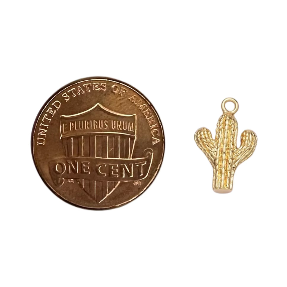 14K Gold Filled Cactus Pendant/Charm