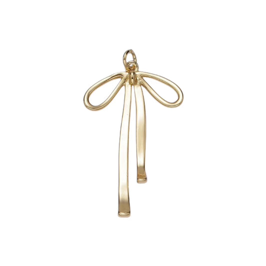 14K Gold Filled Medium Bow Pendant/Charm