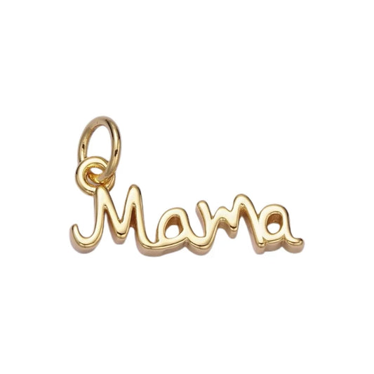 24K Gold Filled Mama Script Pendant/Charm