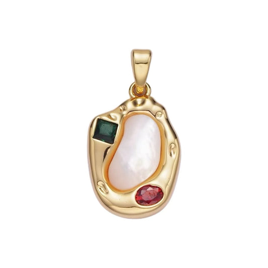 14K Gold Filled Oval Pear Charm