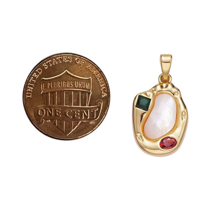 14K Gold Filled Oval Pear Charm
